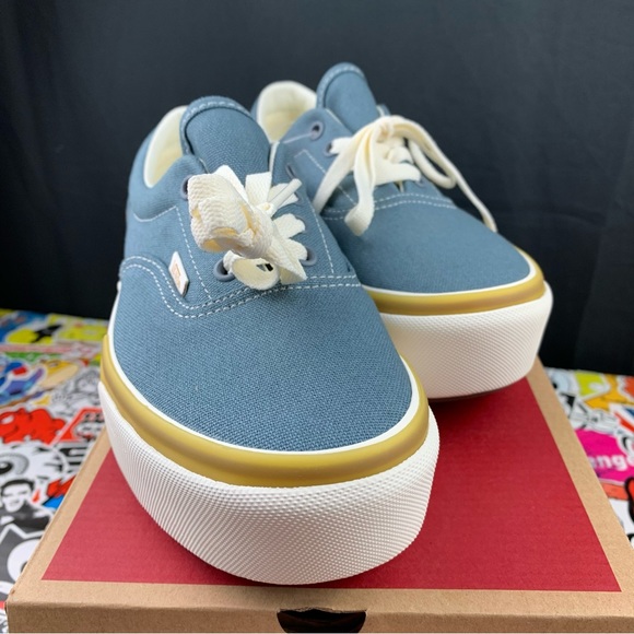 Vans Era Stacked Platform Blue Gold Womens Various Sizes - Picture 6 of 14